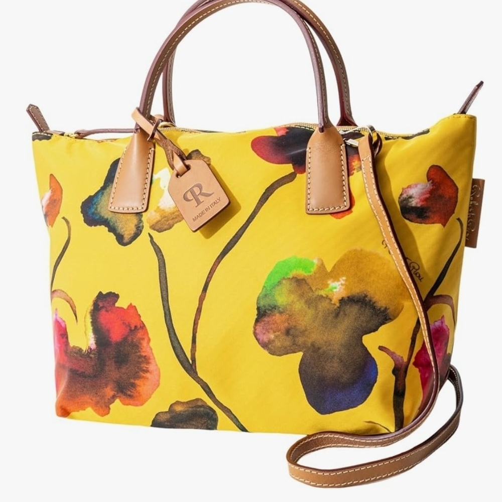 Roberta Pieri Tatami Women’s Floral Yellow Tote Bag